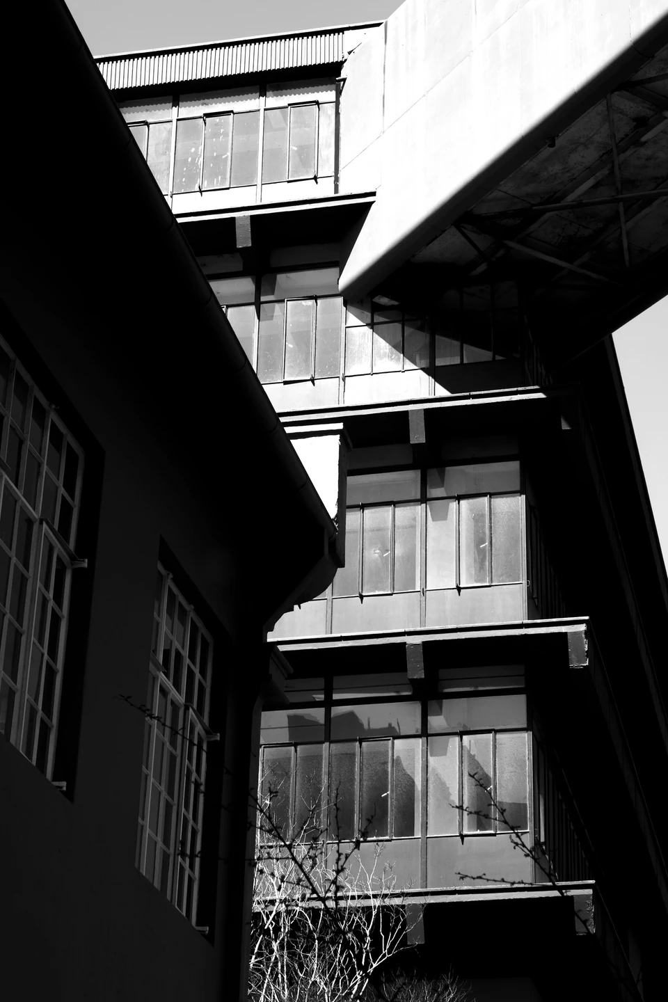 A building with windows.